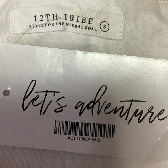 NEW 12th Tribe White Soiree Sequin Sparkly Shimmer Camisole Crop Tank Top Size S - Picture 5 of 6